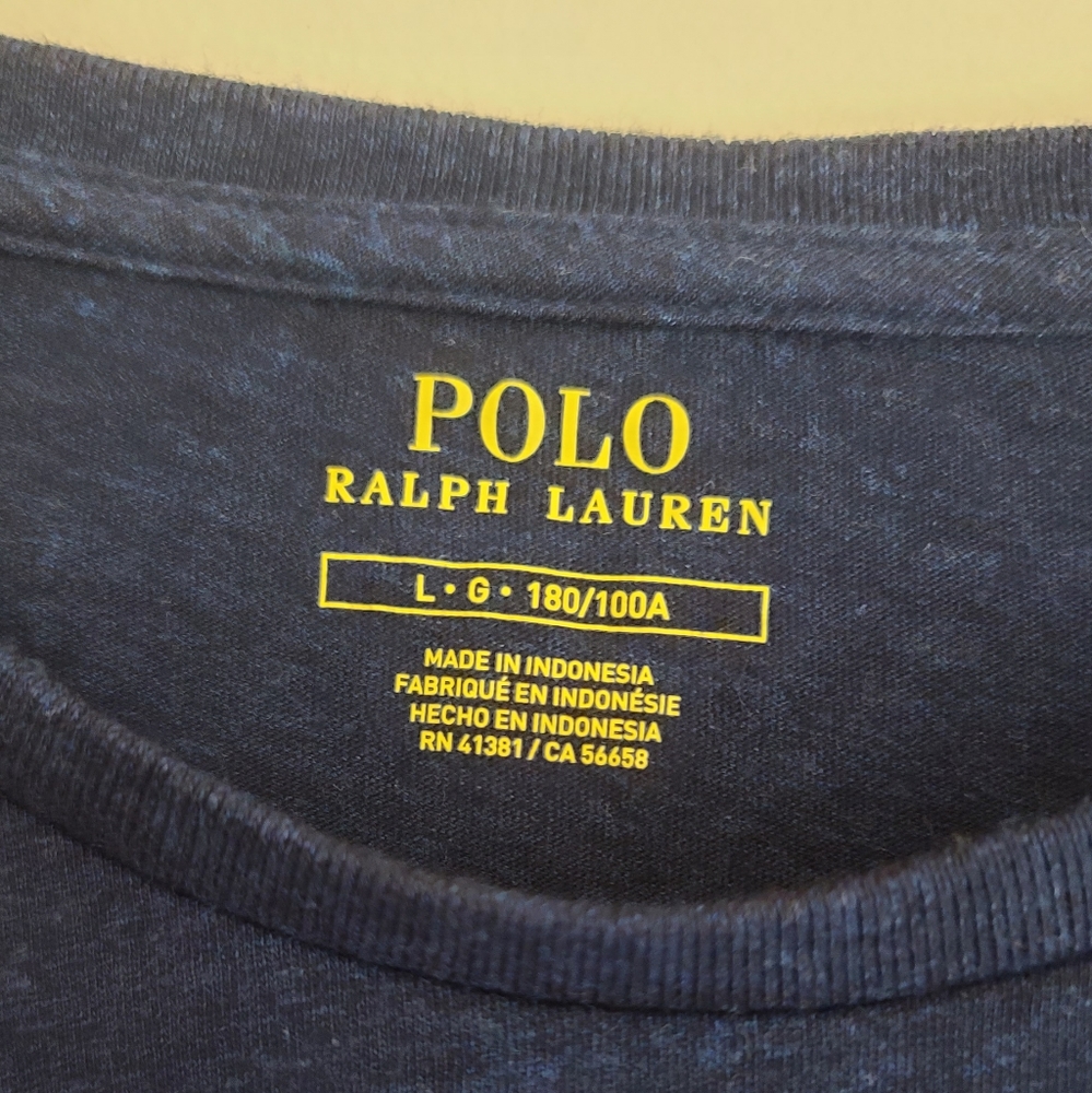 Polo Ralph Lauren Classic Fit Crew Neck T-Shirt Navy - Picture 2 of 5